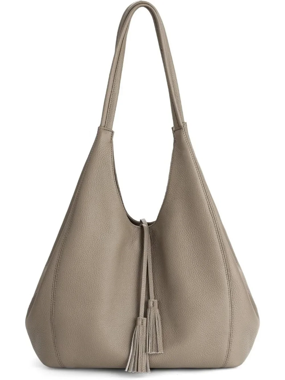 Soft Genuine Leather Slouchy Tote Hobo Shoulder Bag for Women - Travel Essential